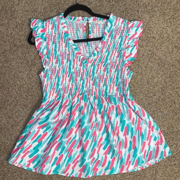 JODIFL Tops - NWOT Jodifl Smocked Babydoll Top Size Medium.